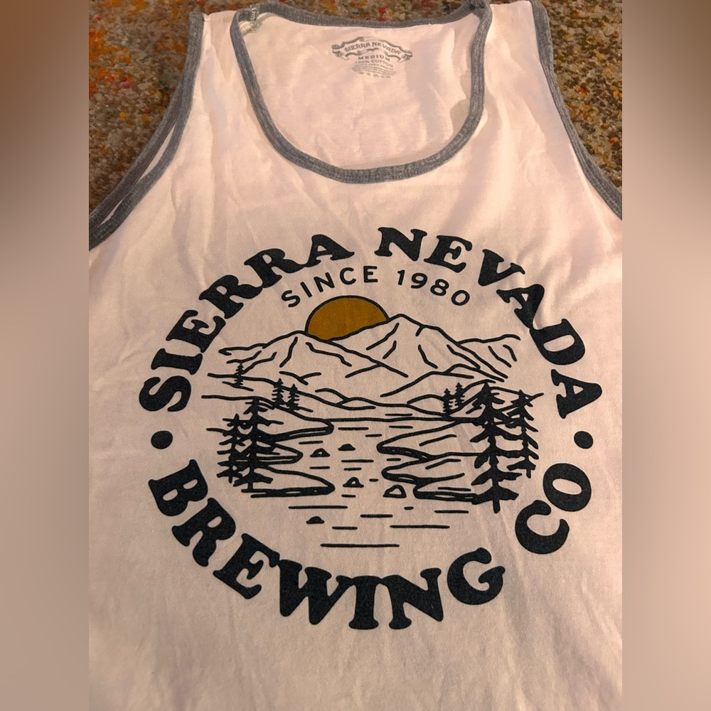 Sierra Nevada Brewing Co. Since 1980 Tank Top. White. Size Medium